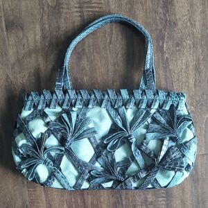 David & Scott Art Deco Leather Detail Purse
